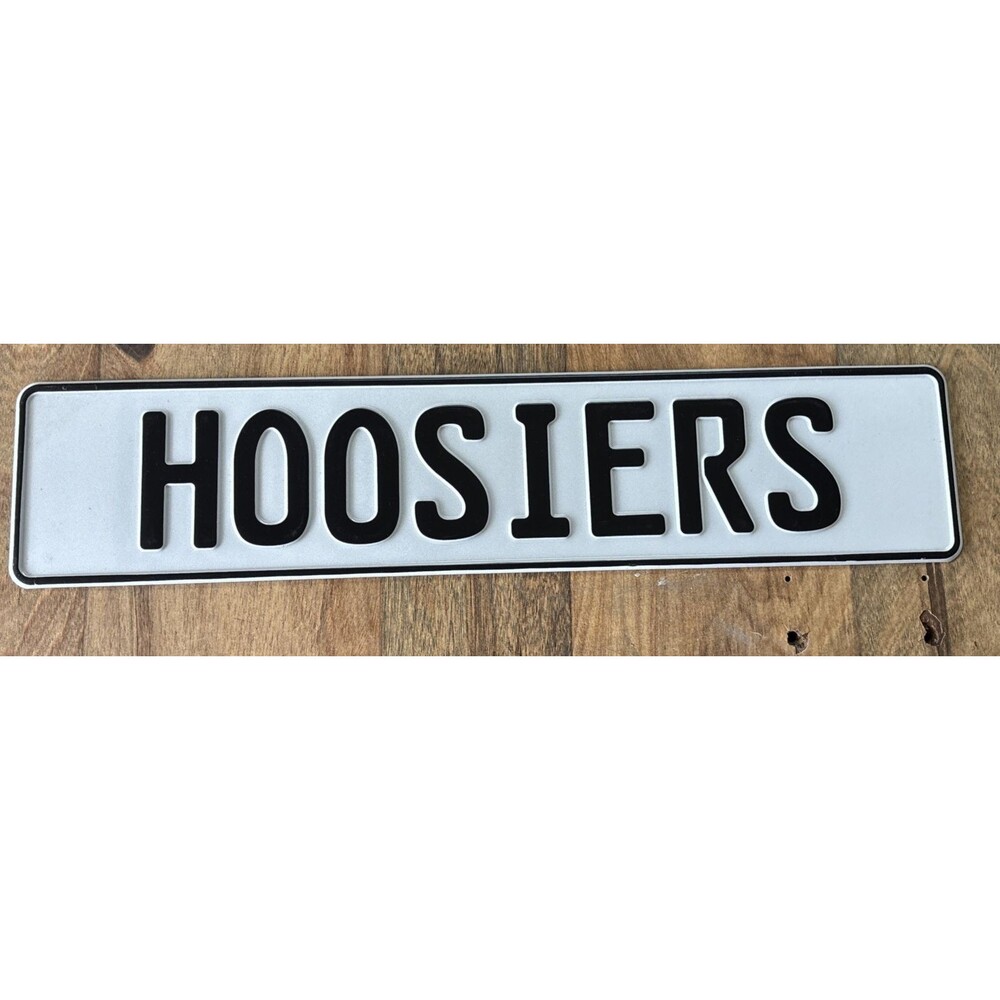 Indiana Hoosiers European Style License Plate "HOOSIERS" Metal Vanity Tag
